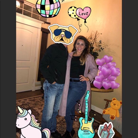 trench rain coat hooded jacket lilac lavender - Picture 2 of 2